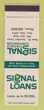 Matchbook Cover - Signal Loans Stow OH