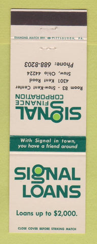Matchbook Cover - Signal Loans Stow OH