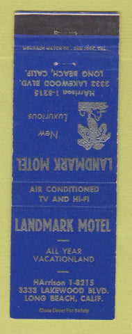 Matchbook Cover - Landmark Motel Long Beach CA