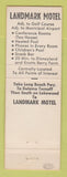 Matchbook Cover - Landmark Motel Long Beach CA