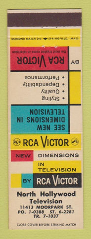 Matchbook Cover - RCA Color TV North Hollywood CA