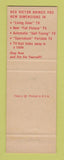 Matchbook Cover - RCA Color TV North Hollywood CA