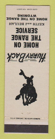 Matchbook Cover - Home on the Range Service WY oil gas?