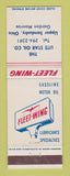 Matchbook Cover - Fleet Wing oil gas Lite Star Upper Sandusky OH