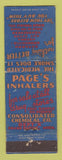 Matchbook Cover - Page's Inhaler's Grand Rapids MI WEAR