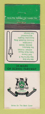 Matchbook Cover - Niagara Parks Commission Ontario ON