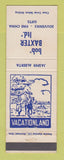 Matchbook Cover - Bob Baxter Souvenirs Gifts Jasper AB