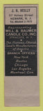 Matchbook Cover Will and Baumer Sanctolamp Religious Candle JB Reilly Newark NJ
