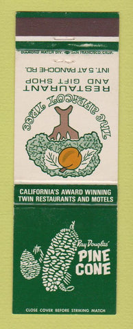 Matchbook Cover - Ray Douglas' Pine Cone Apricot Tree Merced San Jose CA