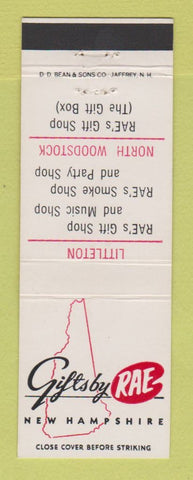Matchbook Cover - Gifts by Rae Littleton North Woodstock NH