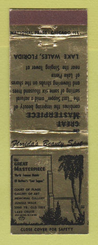 Matchbook Cover - Great Masterpiece Lake Wale FL WEAR