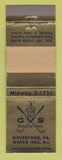 Matchbook Cover - GVS Country Store golf Haverford PA Watch Hill RI WEAR