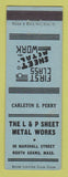 Matchbook Cover - The L&P Sheet Metal Works North Adams MA