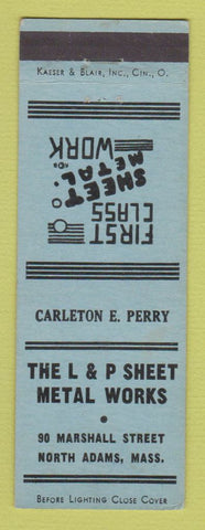 Matchbook Cover - The L&P Sheet Metal Works North Adams MA