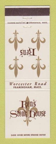 Matchbook Cover - Ken's Steak House Framingham MA