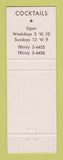 Matchbook Cover - Ken's Steak House Framingham MA
