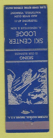 Matchbook Cover - Ski Center Lodge Waitsfield VT