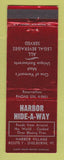 Matchbook Cover - Harbor Hide A Way Shelburne VT