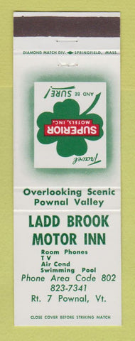 Matchbook Cover - Ladd Brook Motor Inn Pownal VT