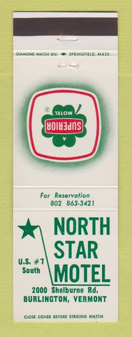 Matchbook Cover - North Star Motel Burlington VT