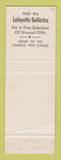 Matchbook Cover - Lafayette House Foxboro MA