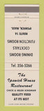 Matchbook Cover - Ipswich House Restaurant MA