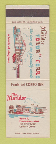Matchbook Cover - Maridor Fonda Del Corro Framingham MA