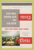 Matchbook Cover - Coors Beer Courtesy Room Golden Colorado 40 Strike