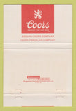 Matchbook Cover - Coors Beer Courtesy Room Golden Colorado 40 Strike
