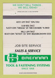 Matchbook Cover - Brennan Tool Fastening System St Louis St Peters MN 40 Strike