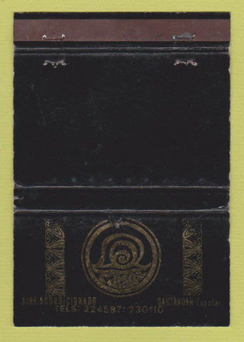 Matchbook Cover - Aire Acondicionado Santander Spain WORN BLACK 40 Strike