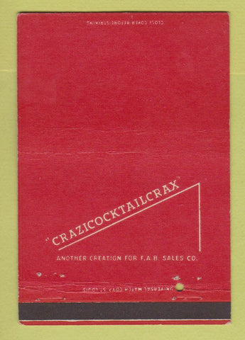 Matchbook Cover - Crazicocktailcrax FAB Sales 40 Strike