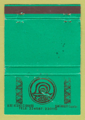 Matchbook Cover - Aire Acondicionado Santander Spain WORN TEAL 40 Strike