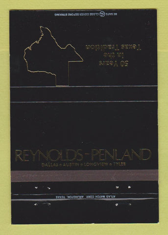 Matchbook Cover - Reynolds Penland Dallas Austin Longview Tyler TX 40 Strike