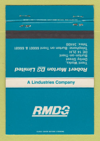 Matchbook Cover - Robert Morton Limited Burton on Trent UK 40 Strike