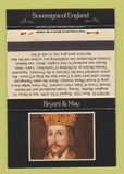 Matchbook Cover - King Henry II Bryant and May UK England WEAR 40 Strike