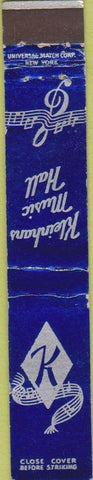 Matchbook Cover - Kleinhans Music Hall 10 Strike