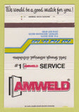 Matchbook Cover - Amweld The Tom Co Detroit MI 40 Strike