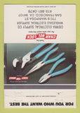 Matchbook Cover - Channel Lock Tools San Francisco CA Cierra WORN 40 Strike