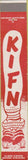 Matchbook Cover - KIFN Radio Mexicana Radio Phoenix AZ 10 Strike