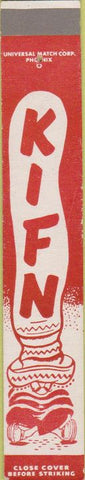 Matchbook Cover - KIFN Radio Mexicana Radio Phoenix AZ 10 Strike
