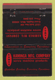 Matchbook Cover - Kaminga Screw Machine Grand Rapids MI WEAR 40 Strike