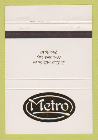 Matchbook Cover - Metro New York City 40 Strike