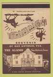 Matchbook Cover - Alamo San Antonio TX Tourism Souvenir 40 Strike