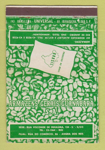 Matchbook Cover - Armazens Gerais Guanabara Rio De Janeiro Brazil 40 Strike