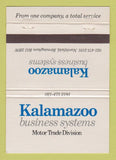 Matchbook Cover - Kalamazoo Business Systems Birmingham UK 40 Strike