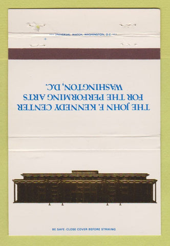Matchbook Cover - John F Kennedy Center Performing Arts Washington DC 40 Strike
