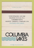 Matchbook Cover - Columbia Lakes Houston TX Homes WEAR 40 Strike