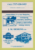 Matchbook Cover - JM Designs Homes Lakeville PA 40 Strike