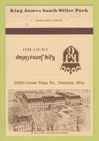 Matchbook Cover - King James Group Westlake OH 40 Strike